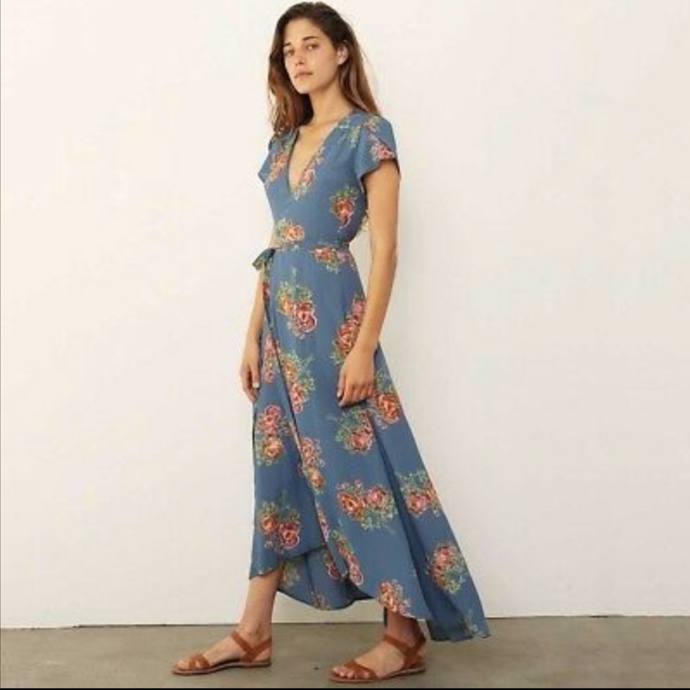 Christy Dawn Autumn Wrap Ocean Rose Dress XS